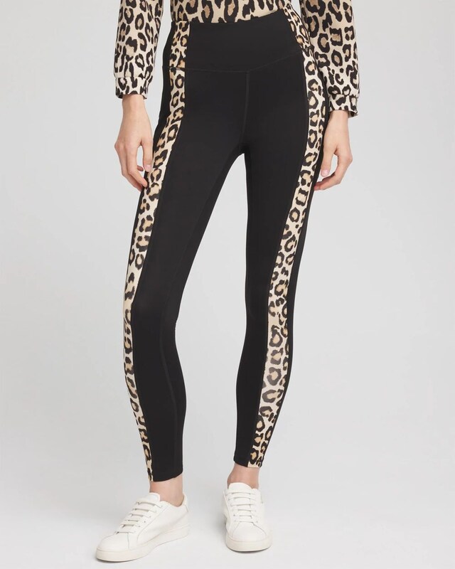 Zenergy Leopard Print Side Panel Leggings
